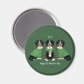 Gelukkige St Patricks Dag Berner Mountain Dogs Magneet (Voorkant / Achterkant)