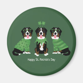 Gelukkige St Patricks Dag Berner Mountain Dogs Magneet