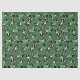 Gelukkige St Patricks Dag Berner Mountain Dogs Tissuepapier