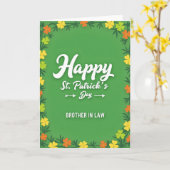 Gelukkige St. Patrick's Dag Broer Kaart (Gele Bloem)