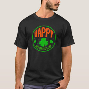 Gelukkige St. Patrick's Dag Cirkelontwerp T-shirt