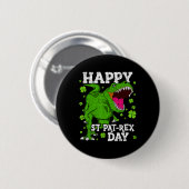 Gelukkige St. Patrick's Dag Dinosaur T-rex Jongens Ronde Button 5,7 Cm (Voorkant /achterkant)
