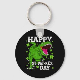 Gelukkige St. Patrick's Dag Dinosaur T-rex Jongens Sleutelhanger