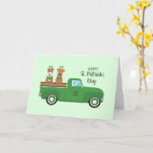 Gelukkige St. Patrick's Dag Draadharige Foxterriër Kaart (Gele Bloem)