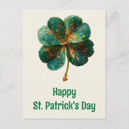 Gelukkige St. Patrick's Dag Elegante Klaver Briefkaart