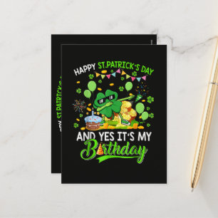 Gelukkige St. Patrick's Dag en mijn verjaardag Kla Feestdagenkaart