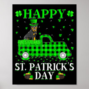 Gelukkige St. Patrick's Dag En Shamrock T Shirt Poster