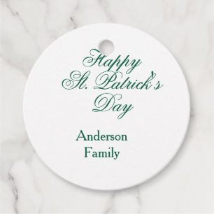 Gelukkige St. Patrick's dag familienaam groen mini Bedankjes Labels