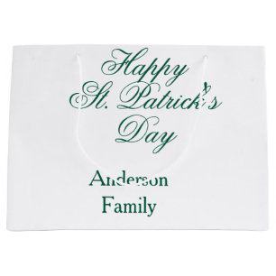 Gelukkige St. Patrick's dag familienaam groen mini Groot Cadeauzakje