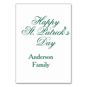 Gelukkige St. Patrick's dag familienaam groen mini Kaart