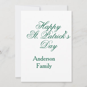 Gelukkige St. Patrick's dag familienaam groen mini Kaart