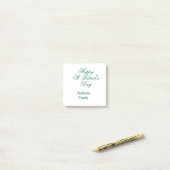 Gelukkige St. Patrick's dag familienaam groen mini Post-it® Notes (Op bureau)