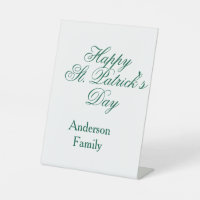 Gelukkige St. Patrick's dag familienaam groen mini