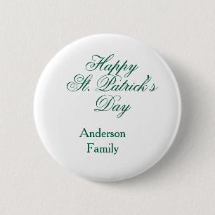 Gelukkige St. Patrick's dag familienaam groen mini Ronde Button 5,7 Cm