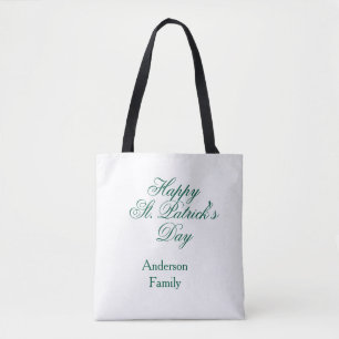 Gelukkige St. Patrick's dag familienaam groen mini Tote Bag