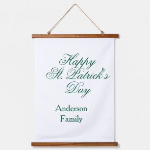Gelukkige St. Patrick's dag familienaam groen smin Hangend Wandkleed