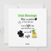 Gelukkige St. Patrick's Dag Feestdagenkaart (Achterkant)