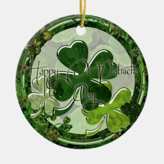 Gelukkige St. Patrick's Dag Foto Keramisch Ornament (Voorkant)
