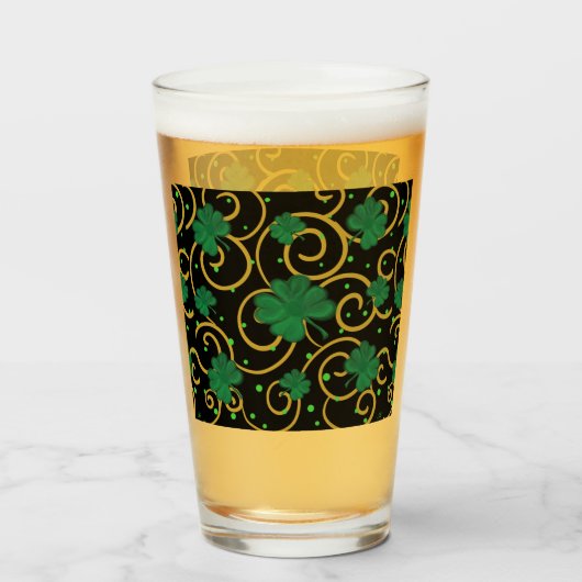 Gelukkige St. Patrick's Dag Glas (Voorkant gevuld)