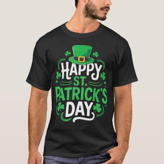 Gelukkige St. Patrick's Dag Grappig T-shirt (Voorkant)