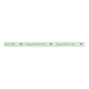 Gelukkige St. Patrick's Dag Groene Klaver Grosgrain Lint