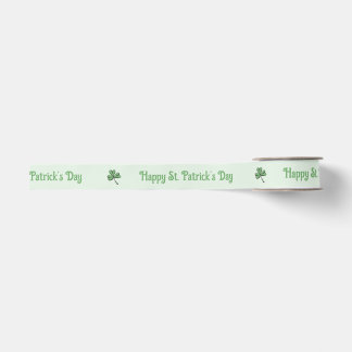 Gelukkige St. Patrick's Dag Groene Klaver Grosgrain Lint