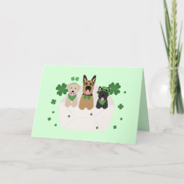 Gelukkige St. Patrick's Dag Hond Post Feestdagen Kaart