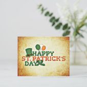 Gelukkige St. Patrick's Dag Ierse Hoed Briefkaart (Staand voorkant)