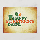 Gelukkige St. Patrick's Dag Ierse Hoed Briefkaart (Voorkant)
