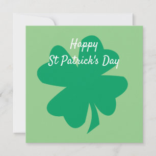 Gelukkige St. Patrick's Dag Ierse Shamrock Blad Cu Kaart