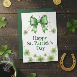 Gelukkige St. Patrick's Dag Ierse Wenskaart Feestdagenkaart
