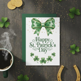 Gelukkige St. Patrick's Dag Ierse Wenskaart Feestdagenkaart