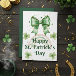 Gelukkige St. Patrick's Dag Ierse Wenskaart Feestdagenkaart