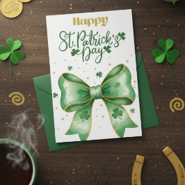 Gelukkige St. Patrick's Dag Ierse Wenskaart Feestdagenkaart