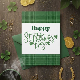 Gelukkige St. Patrick's Dag Ierse Wenskaart Feestdagenkaart