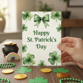 Gelukkige St. Patrick's Dag Ierse Wenskaart Feestdagenkaart