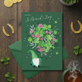 Gelukkige St. Patrick's Dag Ierse Wenskaart Feestdagenkaart