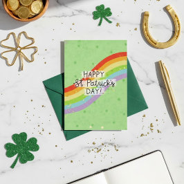 Gelukkige St. Patrick's Dag Ierse Wenskaart Feestdagenkaart