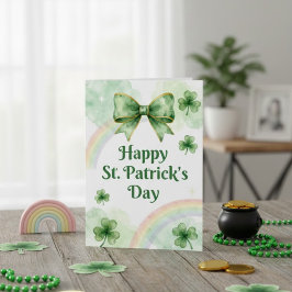 Gelukkige St. Patrick's Dag Ierse Wenskaart Feestdagenkaart