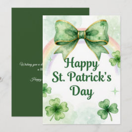 Gelukkige St. Patrick's Dag Ierse Wenskaart Feestdagenkaart