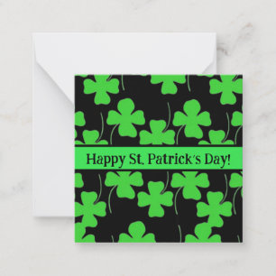 Gelukkige St. Patrick's dag kaarten, schattig, voo Notitiekaartje