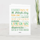 Gelukkige St. Patrick's Dag Kabouter Feestdagen Kaart (Achterkant)