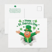 Gelukkige St. Patrick's Dag kabouter  Feestdagenkaart (Voorkant / Achterkant)