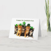 Gelukkige St. Patrick's dag katten wenskaart Kaart (Voorkant)