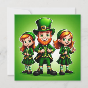 Gelukkige St. Patrick's Dag Kinderen Feestdagenkaart