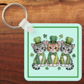 Gelukkige St. Patrick's Dag Kittens-47474 Sleutelhanger (Voorkant)