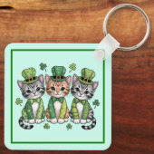 Gelukkige St. Patrick's Dag Kittens-47474 Sleutelhanger (Achterkant)