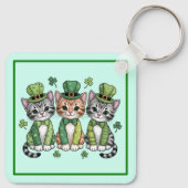 Gelukkige St. Patrick's Dag Kittens-47474 Sleutelhanger (Achterkant)