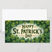 Gelukkige St. Patrick's Dag Klaver Kunst (Voorkant / Achterkant)