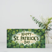 Gelukkige St. Patrick's Dag Klaver Kunst (Staand voorkant)